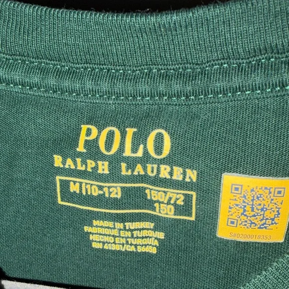 Ralph Lauren Kids Dark Green Long Sleeve Tee with Bear Design - Picture 4 of 5